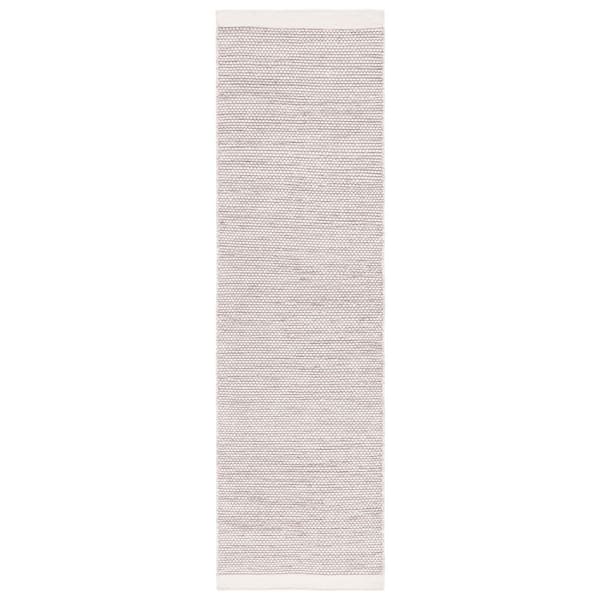 Natura 2 ft. x 8 ft. Brown/Ivory Border Two-Toned Runner Rug
