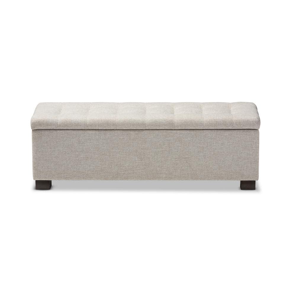 Baxton Studio Roanoke Beige Bench 28862 7045 HD The Home Depot   Black Baxton Studio Bedroom Benches 28862 7045 Hd 64 1000 