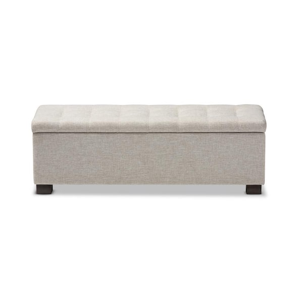 Baxton Studio Roanoke Beige Bench