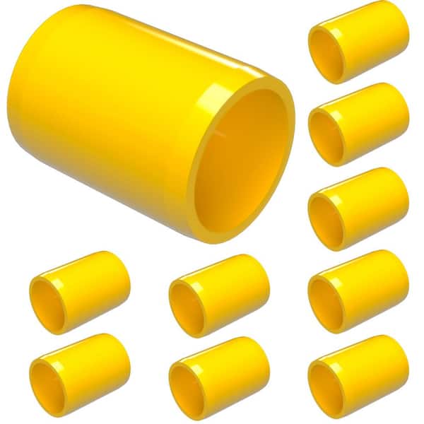 Formufit 3/4 in. Furniture Grade PVC External Coupling in Yellow (10-Pack)