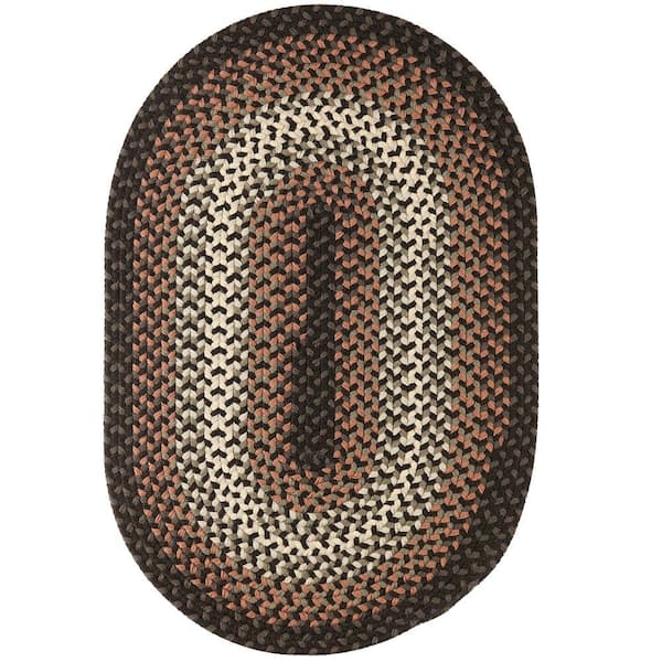 Pioneer Black Multi 2 ft. x 3 ft. Oval Indoor/Outdoor Braided Area Rug