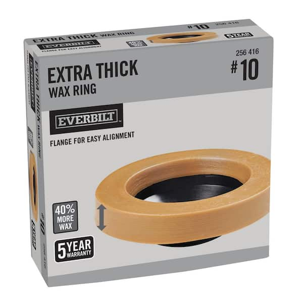 F Extra Thick Toilet Wax Ring Kit with Flange and Bolts for Floor Outlet Toilets New Install or Re-seat, Fits 3-Inch or 4-Inch Waste Lines