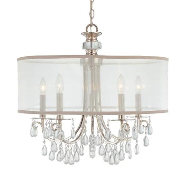 crystorama hampton 5 light chandelier