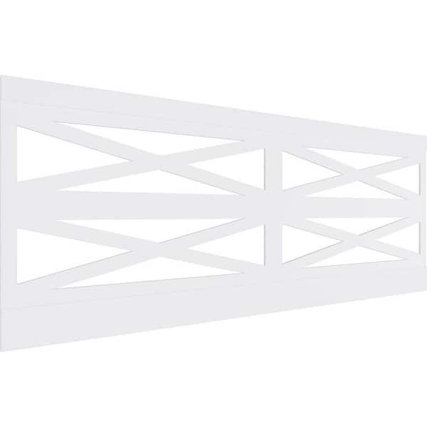 Ekena Millwork 36 in. H x 94-1/2 in. W 23.64 sq. ft. Farmhouse Fence PVC Wainscot Paneling Kit