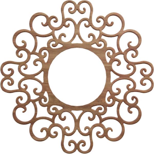 Ekena Millwork 0.375 in. x 6.125 in. x 16 in. Wood Medallion Moulding