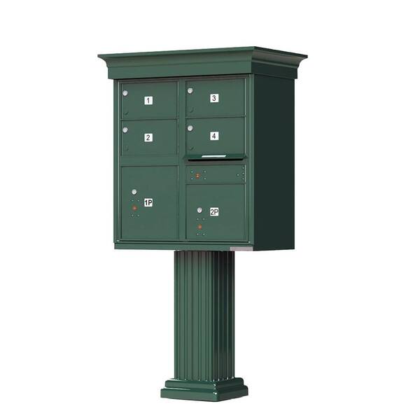 Florence 1570 4-Large Mailboxes 2-Parcel Lockers 1-Outgoing Vital Cluster Box Unit with Vogue Classic Accessories