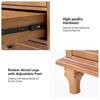 JAYDEN CREATION Julia Acorn 27 in. H Traditional 3-Drawer Solid Wood Legs Nightstand with Charging Station NSYL0889-ACR