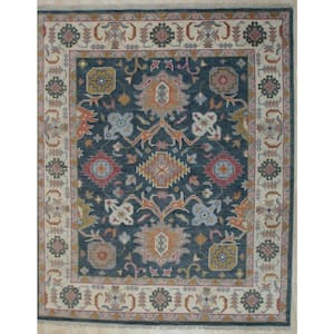 Charcoal 6 ft. x 9 ft. Hand Knotted Wool Traditional Colorful Oushak Classic Rug Area Rug