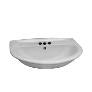 Karla 550 Wall-Hung Bathroom Sink in White