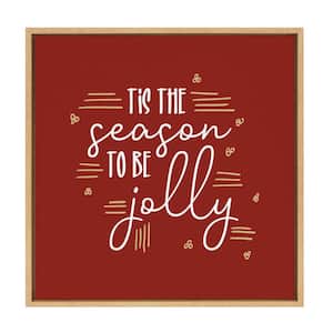 Sylvie Tis The Season by Border Bloom Framed Canvas Holiday Art Print 22 in. x 22 in .