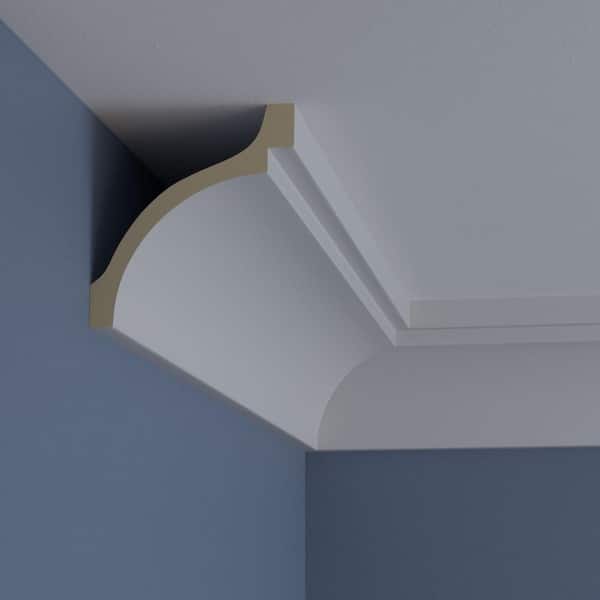 Ekena Millwork 5-1/8 in. x 5-1/2 in. x 94-1/2 in. Polyurethane Dylan Crown Moulding