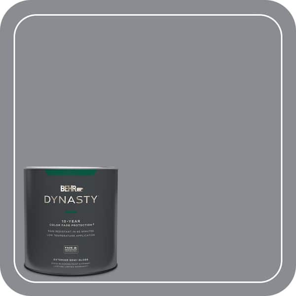 BEHR DYNASTY 1 qt. #PMD-73 Ancient Pewter Semi-Gloss Enamel Exterior Stain-Blocking Paint & Primer