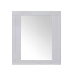 Aberdeen 33 in. W x 36 in. H Rectangular Framed Wall Mount Bathroom Vanity Mirror in Dove Gray