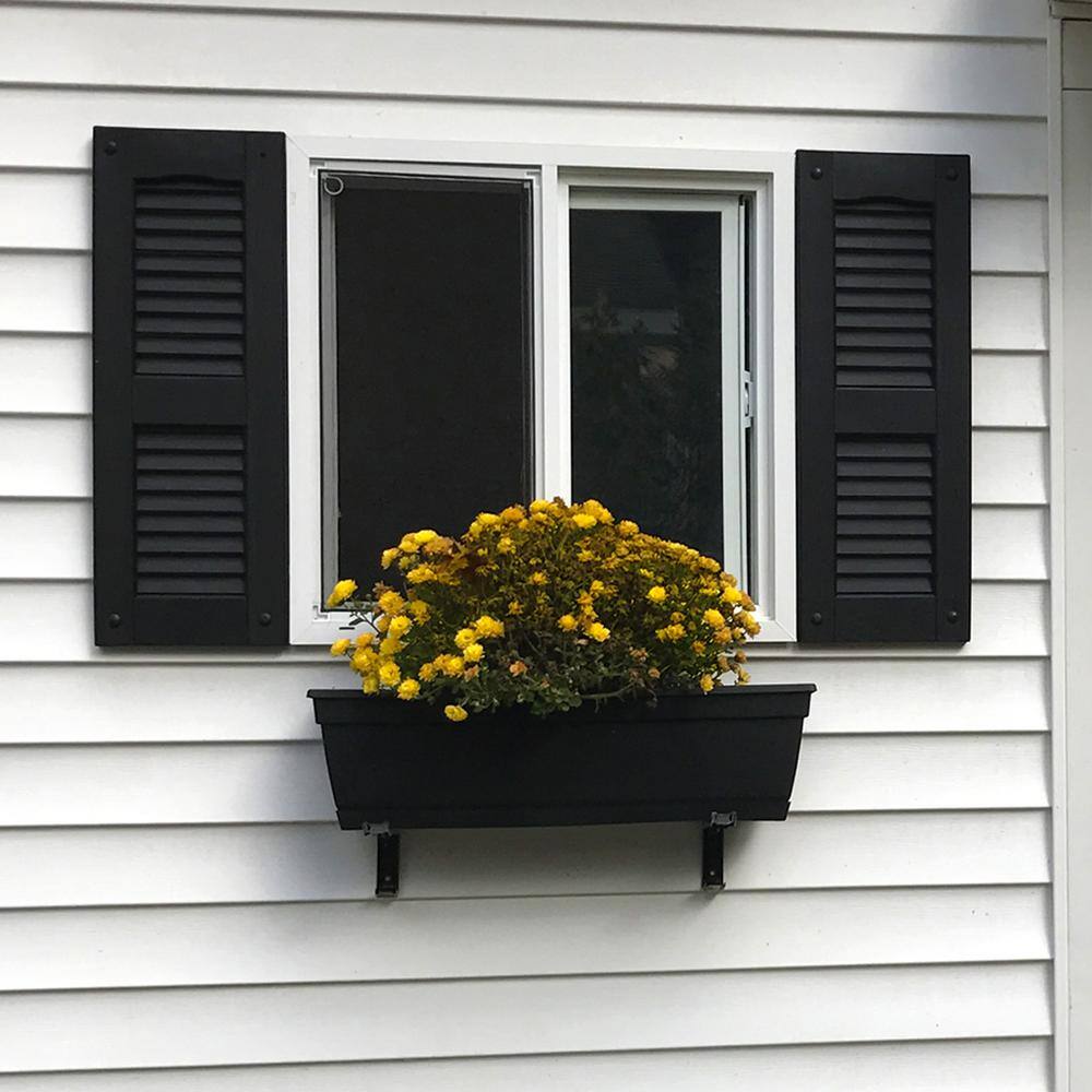 Classic Blue Vinyl Cathedral Top Exterior Shutters, 14.5" x 80"