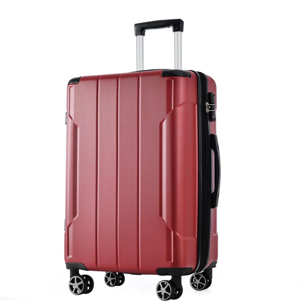 25.8 in. Red Lightweight ABS Hardshell Expandable Spinner Suitcase Luggage with Double Wheels price history on PriceWatchPro