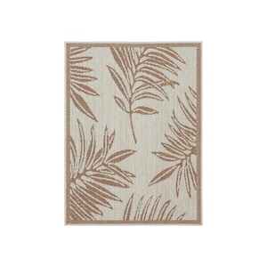 Liana Ivory and Brick 2 ft. x 3 ft. Indoor/Outdoor Area Rug