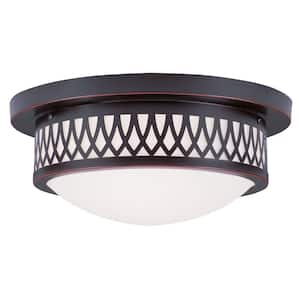 Westfield 2 Light Olde Bronze Flush Mount