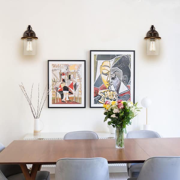 1-Light Oil Rubbed Bronze Dimmable Outdoor Wall Sconce (1-Pack)