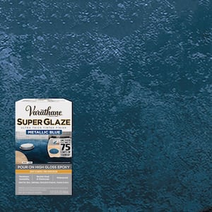 1 qt. Metallic Blue Gloss Super Glaze Finish and Preservative (3-Pack)