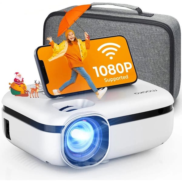 Etokfoks 1280 x 720,1080P Supported Portable Projector with Carrying Bag, 8000 Lumens