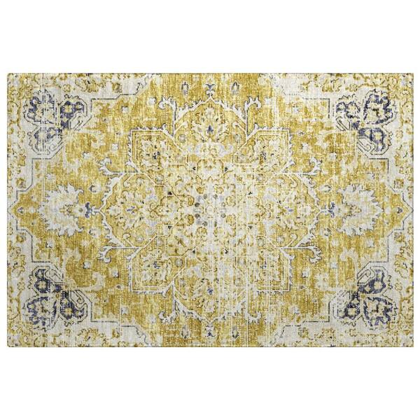 Dream Shag Premium Machine Washable Abstract ADS93 Gilded 2 ft. x 3 ft. Accent Rug