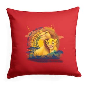 Disney Lion King Can’t Wait Printed Multi-Color 18 in. Throw Pillow