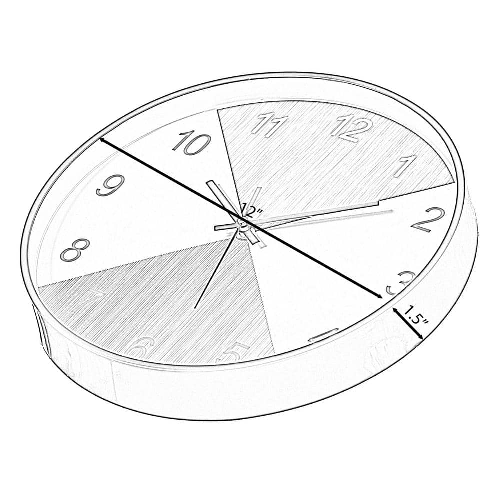 Modern Brown and Beige Plastic Wall Clock with Wood Look