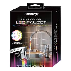 Single Handle Multicolor LED Faucet Lights, Standard Kitchen Faucet in Kitchen/Bathroom Sinks, Water Pressure Activation