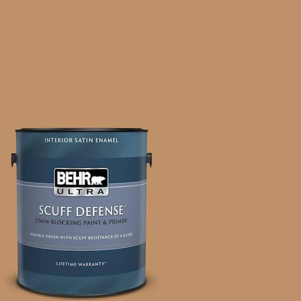 BEHR ULTRA 1 gal. Home Decorators Collection #HDC-CL-15 Burnished Caramel Extra Durable Satin Enamel Interior Paint & Primer
