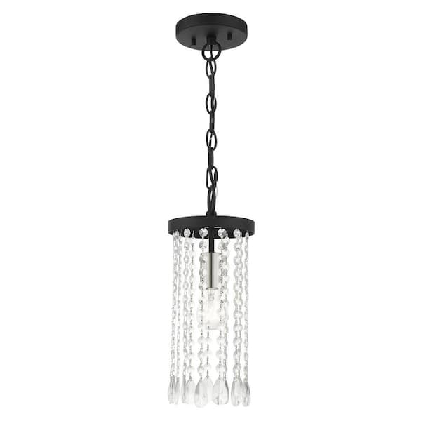 Livex Lighting Elizabeth 1 Light Black Mini Pendant