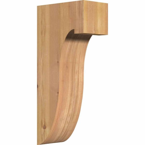Ekena Millwork 5-1/2 in. x 10 in. x 22 in. Western Red Cedar Del Monte Smooth Corbel