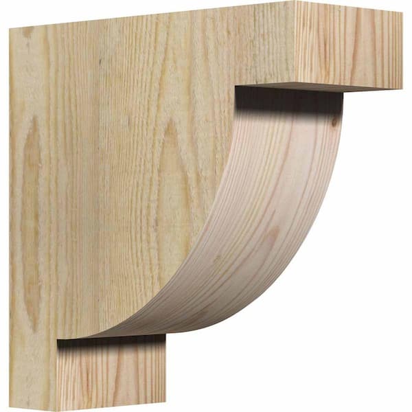 Ekena Millwork 4 in. x 10 in. x 10 in. Douglas Fir Alpine Rough Sawn Corbel