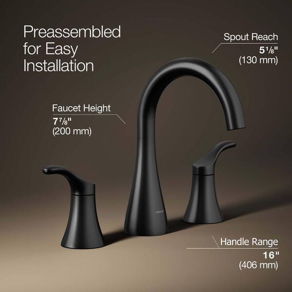 KOHLER Simplice Double-Handle 1.2 GPM 8 in. Widespread Bathroom 