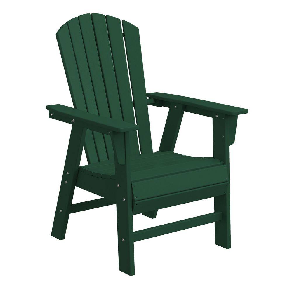 Altura Dark Green HDPE Adirondack Dining Chair