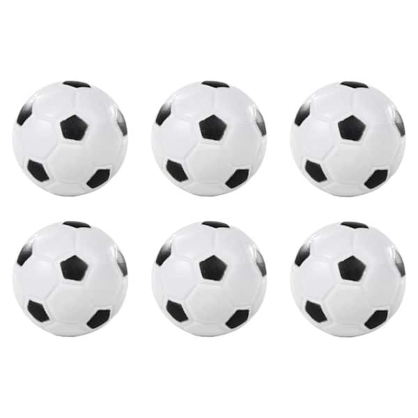 Foosball Replacement Balls, Set of 6,36mm Black and White Soccer Pattern, Durable Table Soccer Accessories