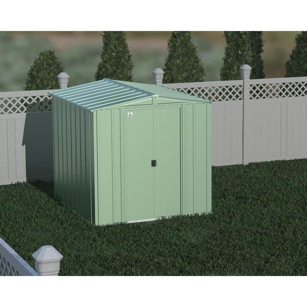 Arrow Classic 6 ft. W x 7 ft. D Sage Green Metal Shed 39 sq. ft.