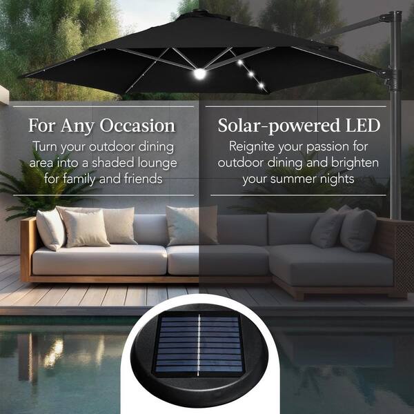 best solar led patio umbrella Offset 10 ft quality weather Best Choice Products 10x10ft 2-Tier