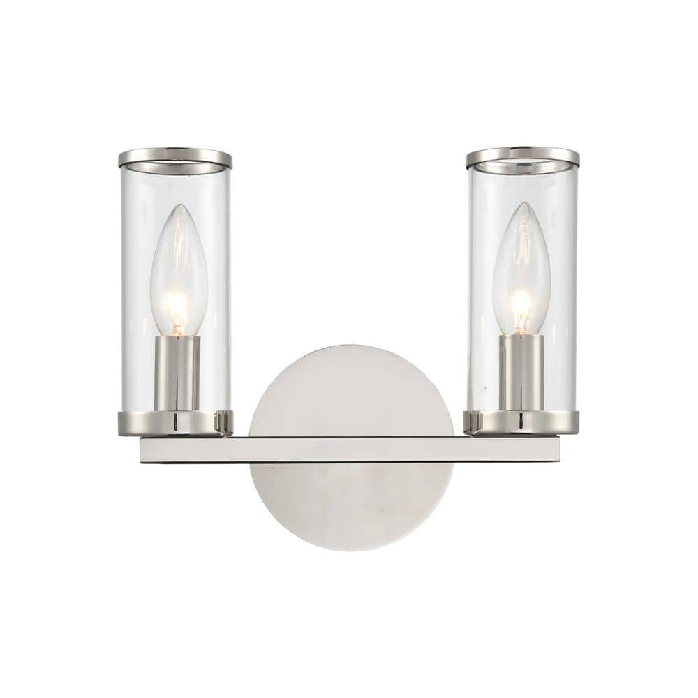 Polished Nickel Direct Wired Electric Bathroom Vanity Light