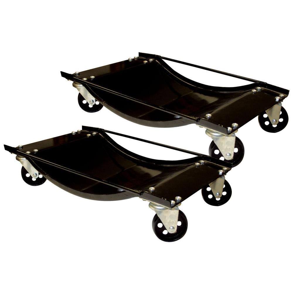 Black Bull 1000 Lb Capacity Steel Car Dolly Set 2 Piece Cdolly The Home Depot