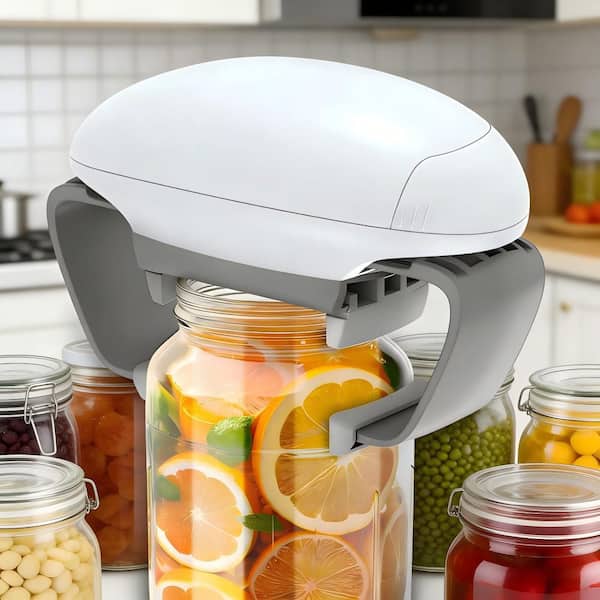 Electric Jar and Bottle Opener with High Torque Power, Adjustable Jaws, One Touch Automatic Operation for Seniors