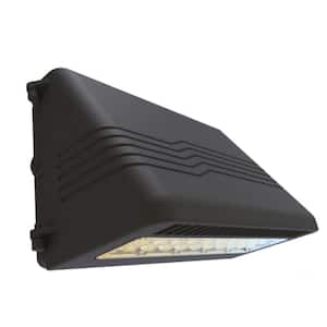 600-Watt Equivalent Integrated LED Bronze Dimmable IP65 Selectable Power Wall Pack Light Selectable CCT