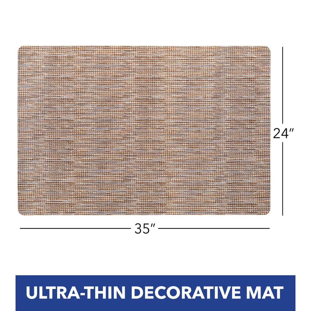 Smooth Step Grey and Gold Houndstooth Utility Mat