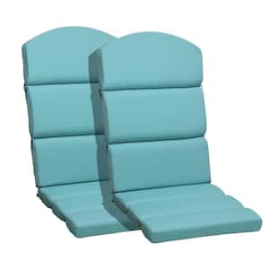 20.47 in. x 20.86 in. x 2.75 in. H Adirondack Chair Cushion with Piping (Set of 2) - Blue