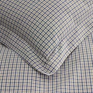 Company Cotton Mini Check Yarn-Dyed Cotton Percale Sham