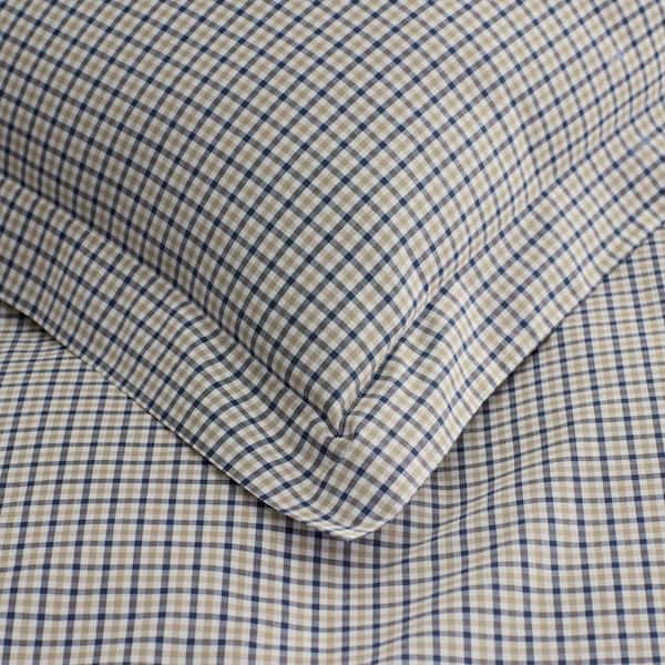 Company Cotton Windowpane Yard-Dyed  Cotton Percale Pillowcase (Set of 2)
