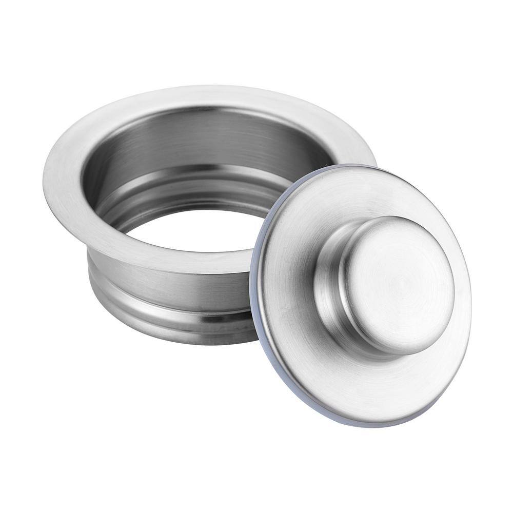 Brushed Stainless Steel Kitchen Sink Garbage Disposal Flange and Stopper