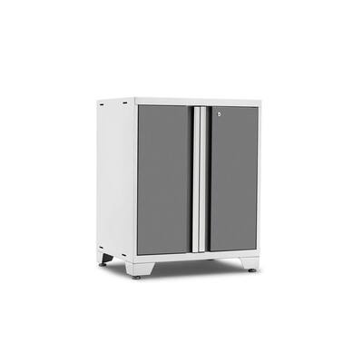 Pro Series Steel Freestanding Garage Cabinet in Platinum Silver (28 in. W x 38 in. H x 22 in. D)