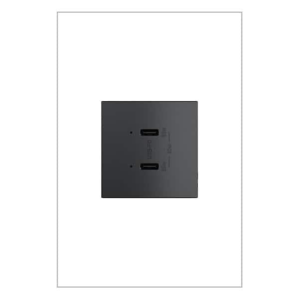 adorne Ultra-Fast Plus 65W Power Delivery USB Type-C/C Outlet, Graphite