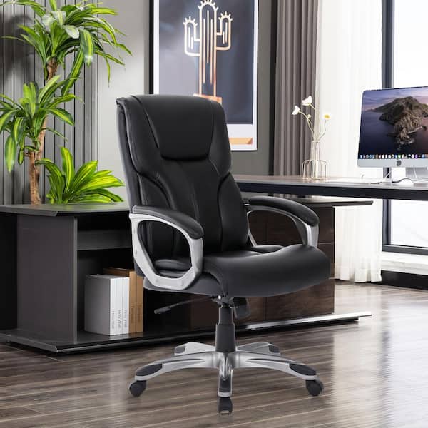 Office Chair Desk Chair Computer Chair with Lumbar Support Headrest Armrest  High Back Task Chair Rolling Swivel PU Leather Executive Ergonomic Massage