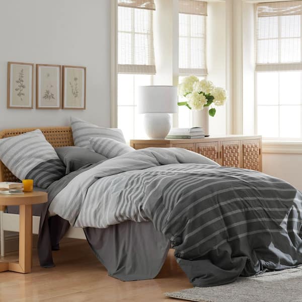 Company Cotton Jersey Knit Stripe Duvet Cover